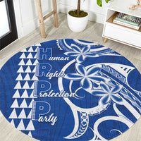 Samoa HRPP Party Round Carpet Polynesian Pattern - Polynesian Pride