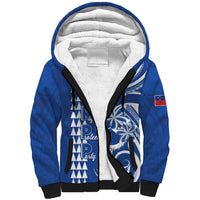 Samoa HRPP Party Sherpa Hoodie Polynesian Pattern LT05 Unisex Blue - Polynesian Pride