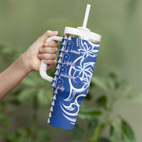 Samoa HRPP Party Tumbler With Handle Polynesian Pattern - Polynesian Pride