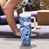 Samoa HRPP Party Tumbler With Handle Polynesian Pattern - Polynesian Pride