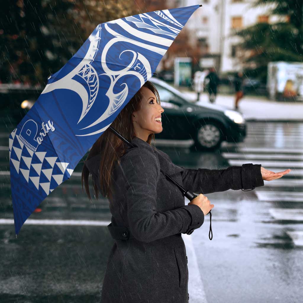 Samoa HRPP Party Umbrella Polynesian Pattern - Polynesian Pride