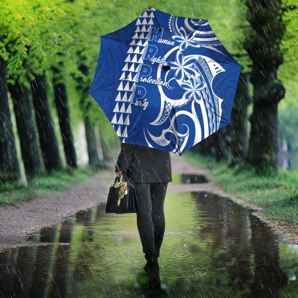 Samoa HRPP Party Umbrella Polynesian Pattern - Polynesian Pride
