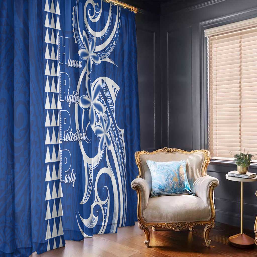 Samoa HRPP Party Window Curtain Polynesian Pattern - Polynesian Pride