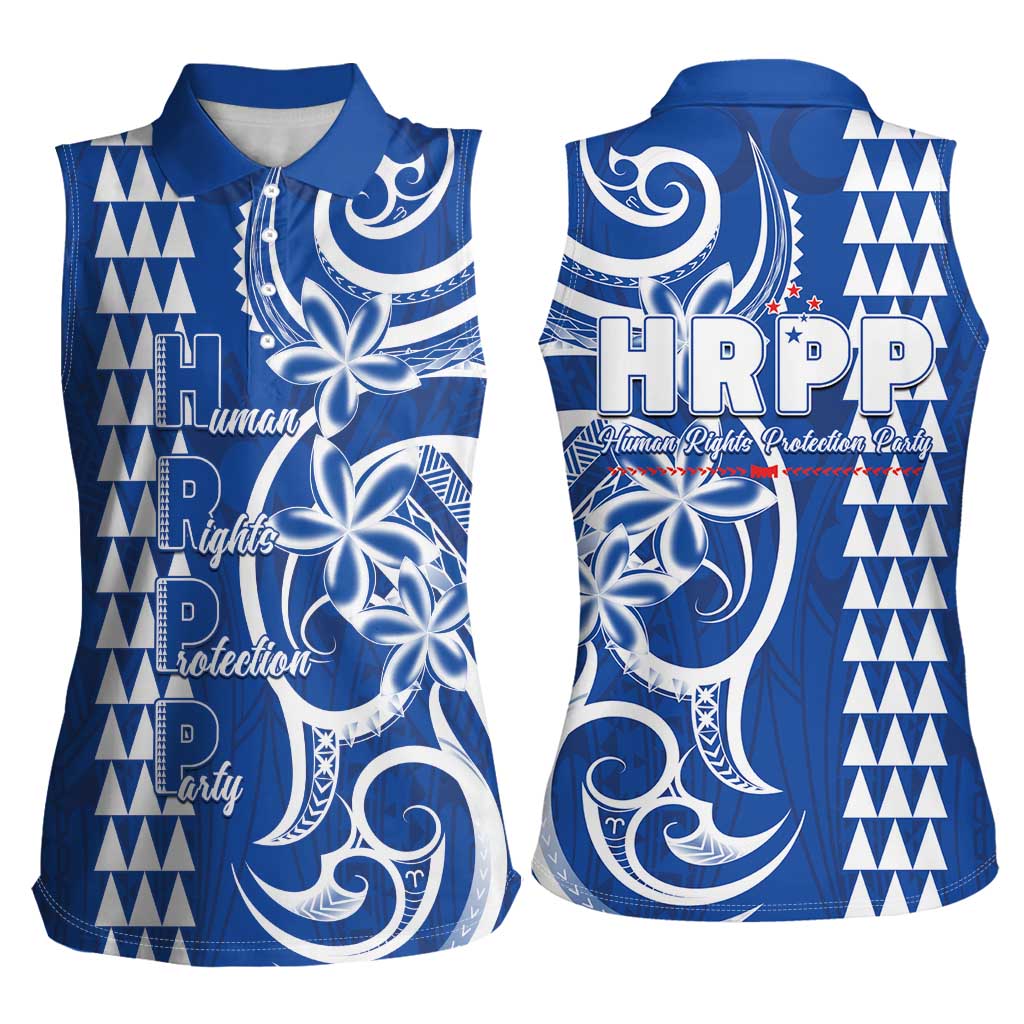 Samoa HRPP Party Women Sleeveless Polo Shirt Polynesian Pattern LT05 - Polynesian Pride
