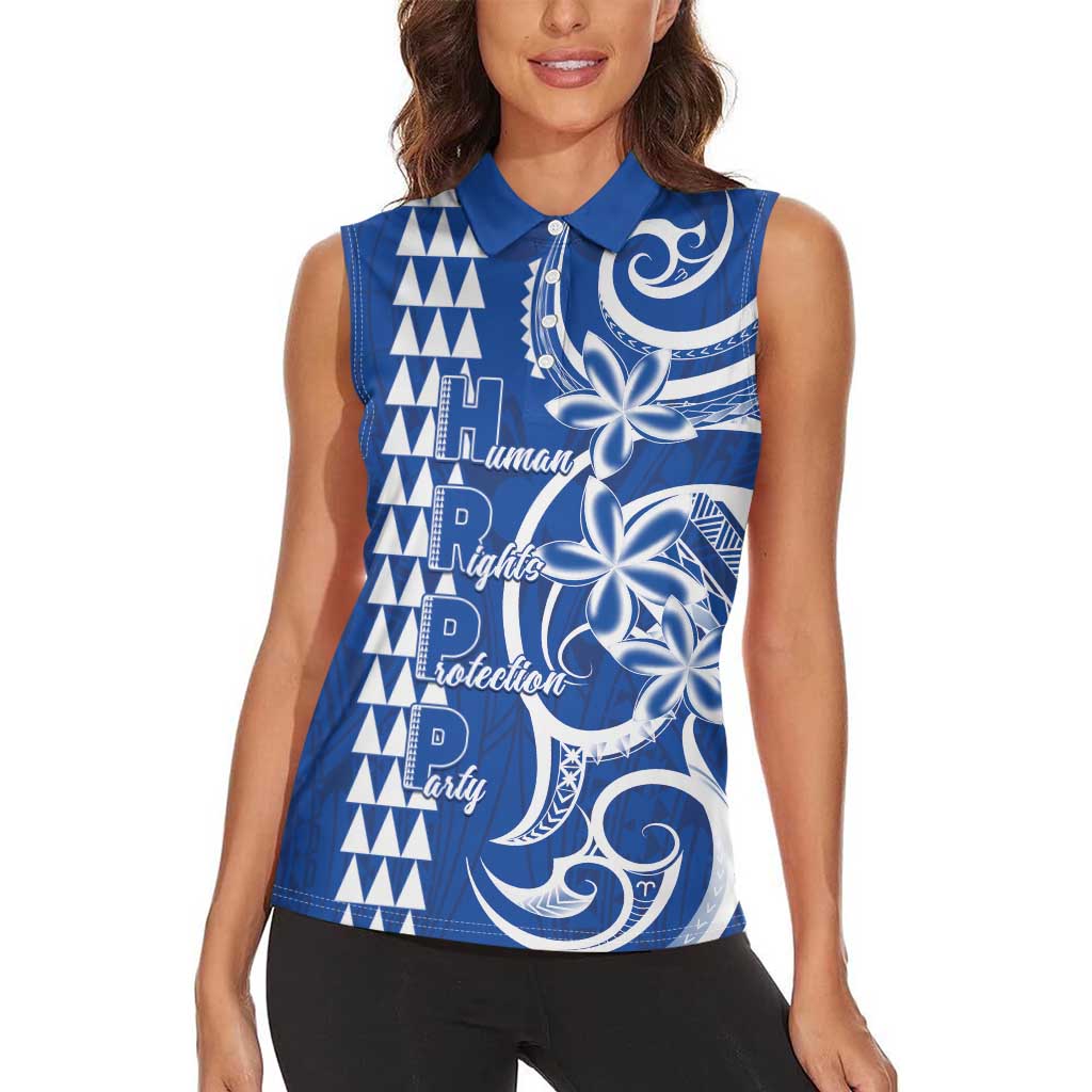 Samoa HRPP Party Women Sleeveless Polo Shirt Polynesian Pattern LT05 - Polynesian Pride