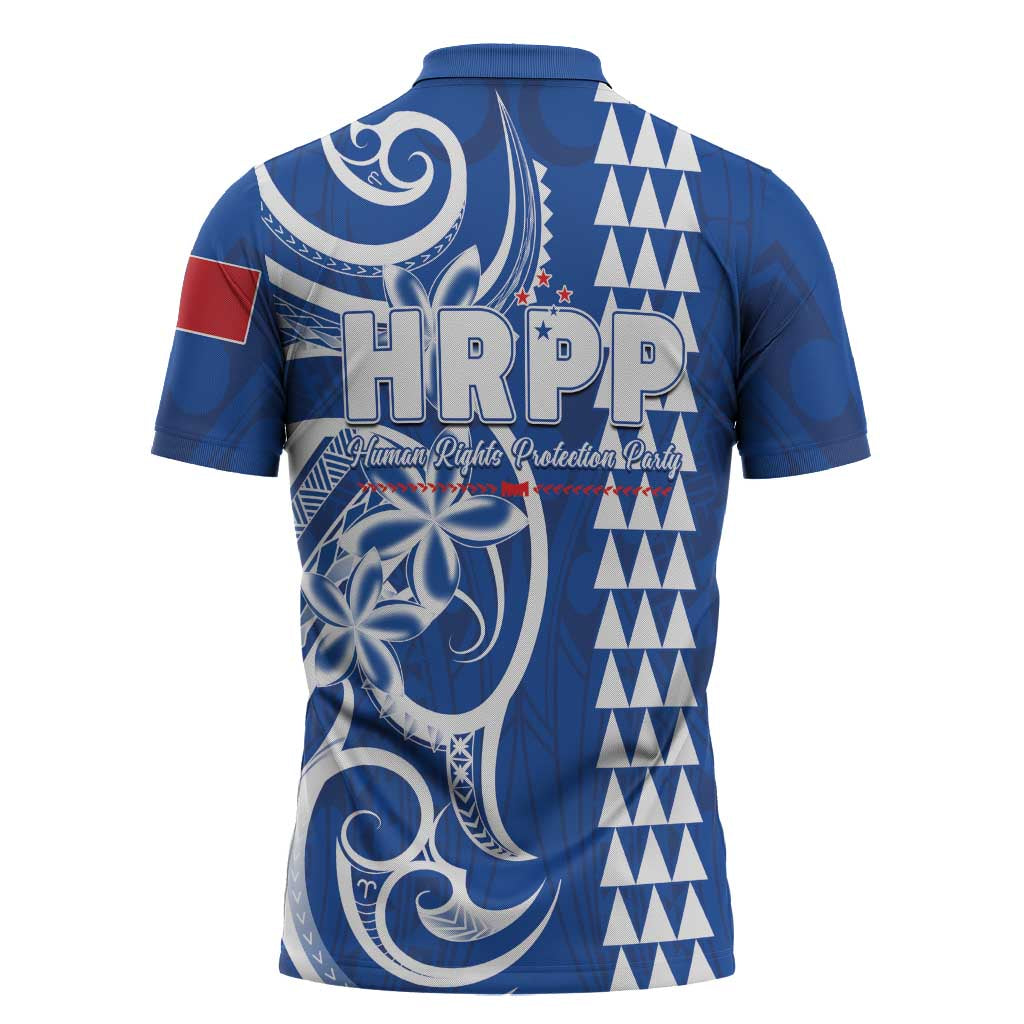 Samoa HRPP Party Zipper Polo Shirt Polynesian Pattern LT05 - Polynesian Pride