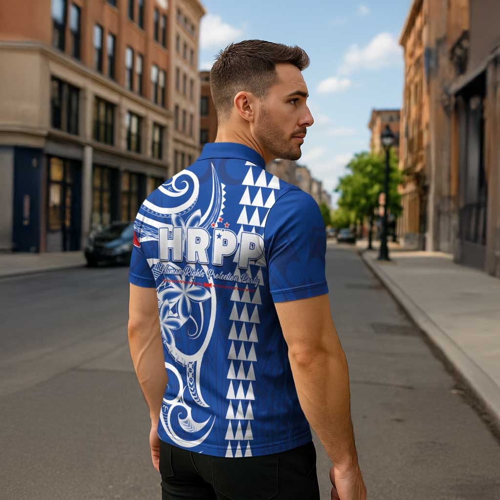 Samoa HRPP Party Zipper Polo Shirt Polynesian Pattern LT05 - Polynesian Pride