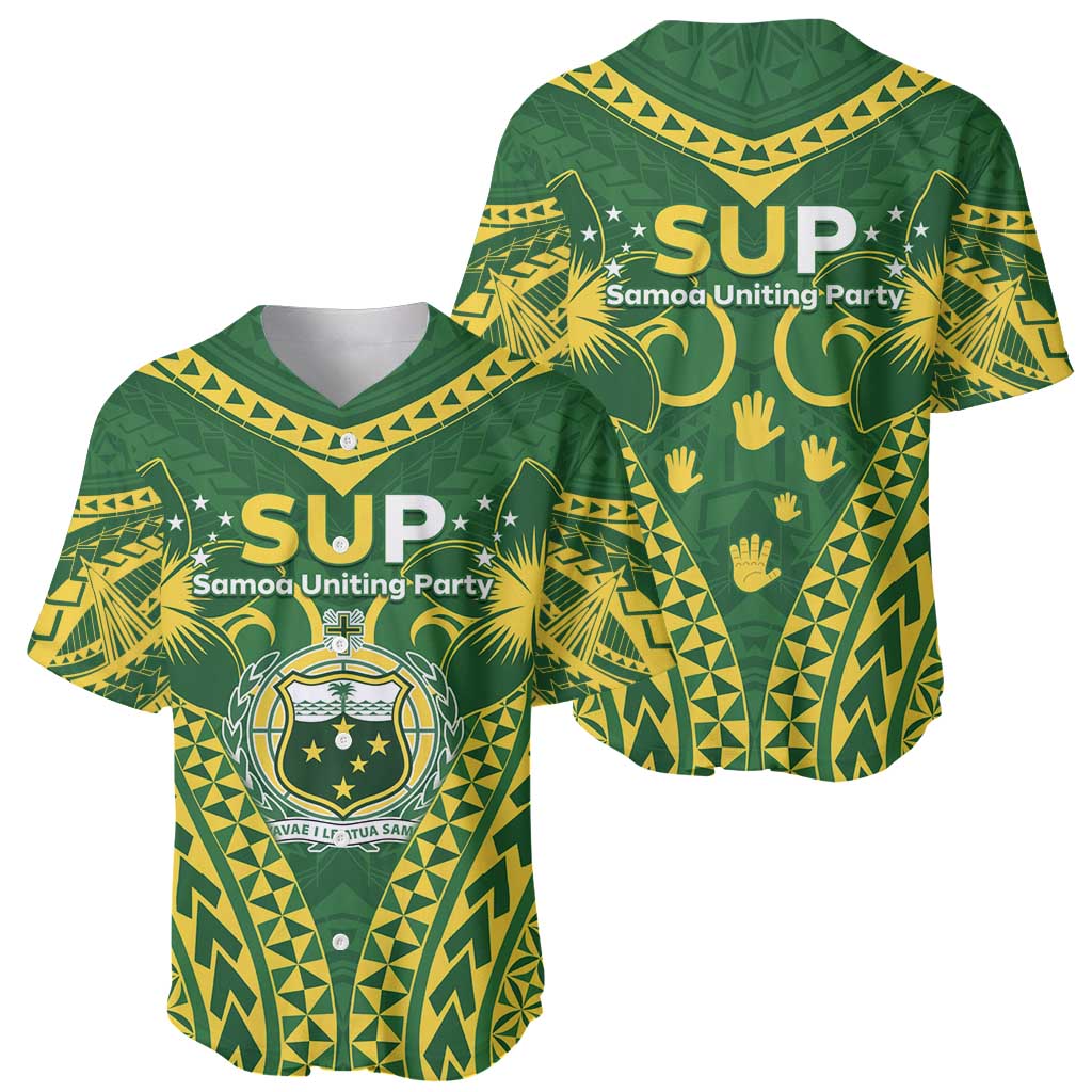Samoa SUP Baseball Jersey Samoan Coat Of Arms - Polynesian Pride
