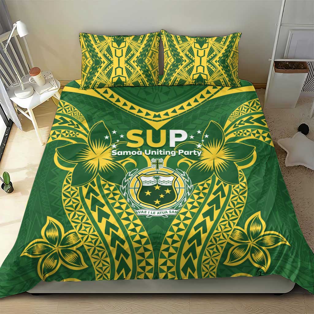 Samoa SUP Bedding Set Samoan Coat Of Arms - Polynesian Pride