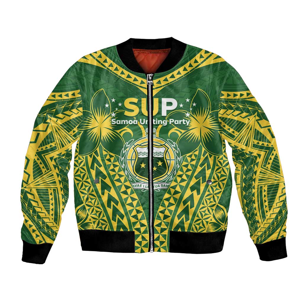 Samoa SUP Bomber Jacket Samoan Coat Of Arms - Polynesian Pride