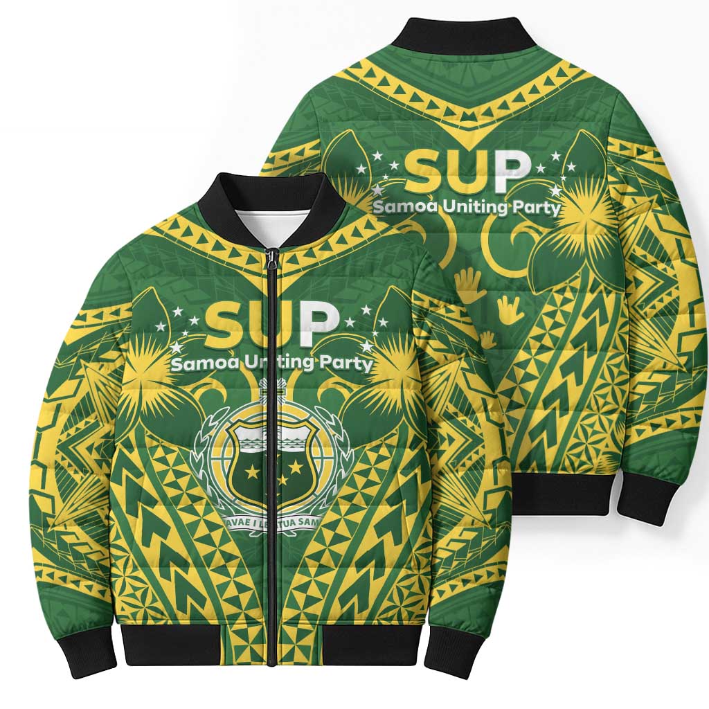 Samoa SUP Bomber Puffer Jacket Samoan Coat Of Arms LT05 - Polynesian Pride