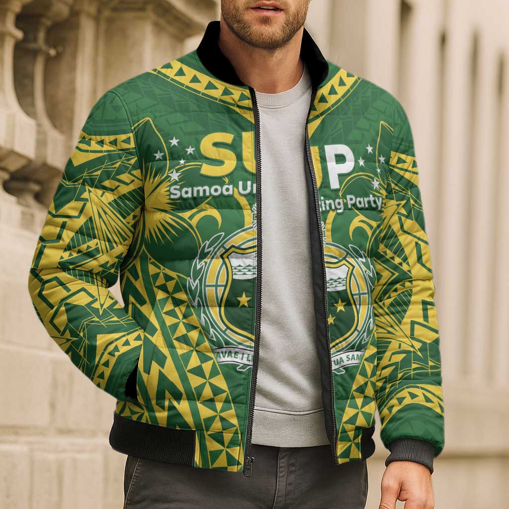 Samoa SUP Bomber Puffer Jacket Samoan Coat Of Arms LT05 - Polynesian Pride