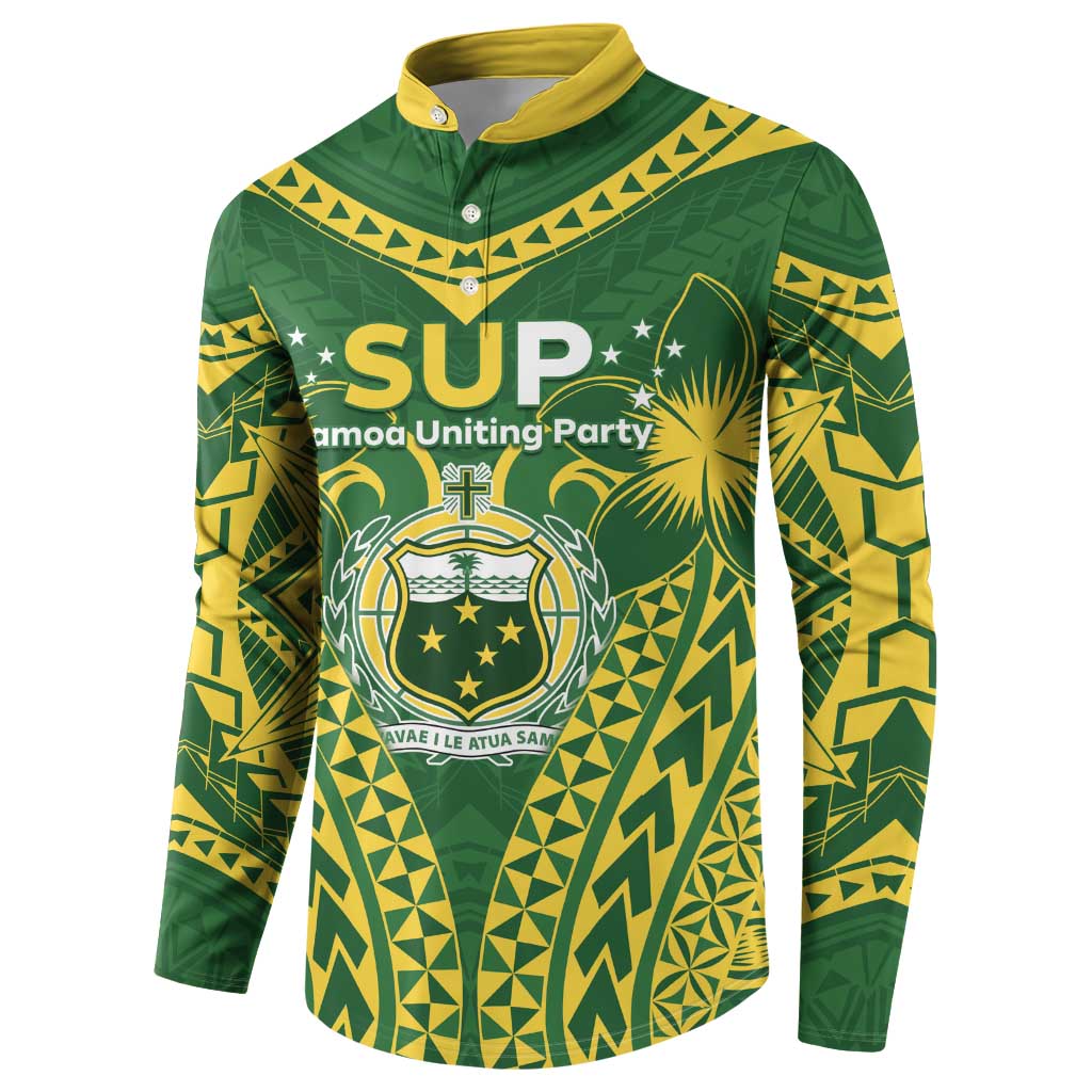 Samoa SUP Button Sweatshirt Samoan Coat Of Arms LT05 - Polynesian Pride