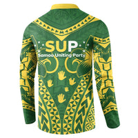 Samoa SUP Button Sweatshirt Samoan Coat Of Arms LT05 - Polynesian Pride