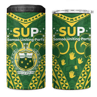 Samoa SUP 4 in 1 Can Cooler Tumbler Samoan Coat Of Arms LT05 One Size: 16 oz Green - Polynesian Pride