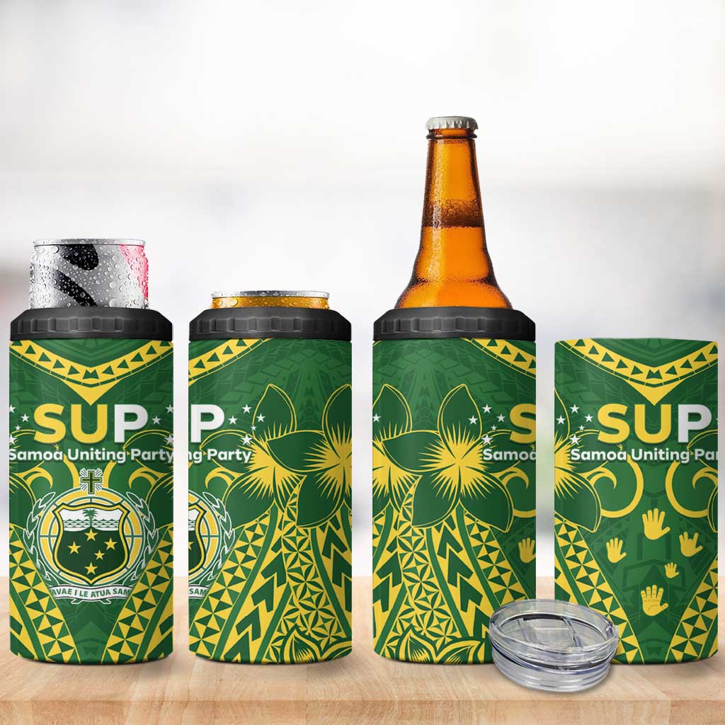 Samoa SUP 4 in 1 Can Cooler Tumbler Samoan Coat Of Arms LT05 - Polynesian Pride
