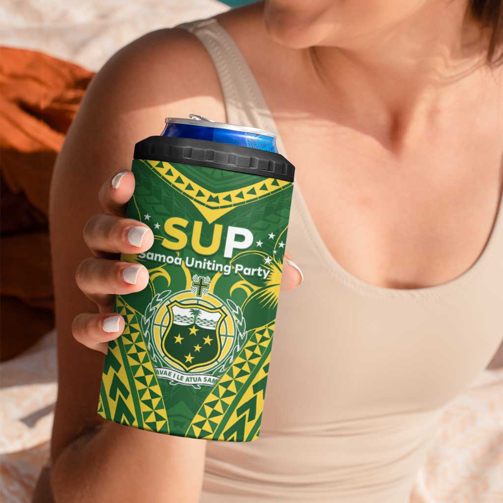 Samoa SUP 4 in 1 Can Cooler Tumbler Samoan Coat Of Arms LT05 - Polynesian Pride