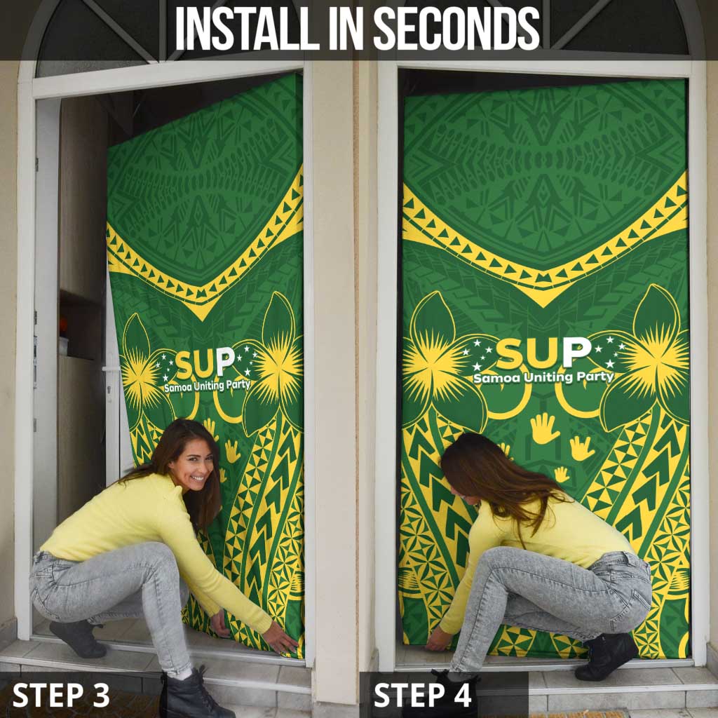 Samoa SUP Door Cover Samoan Coat Of Arms - Polynesian Pride