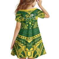 Samoa SUP Family Matching Long Sleeve Bodycon Dress and Hawaiian Shirt Samoan Coat Of Arms - Polynesian Pride