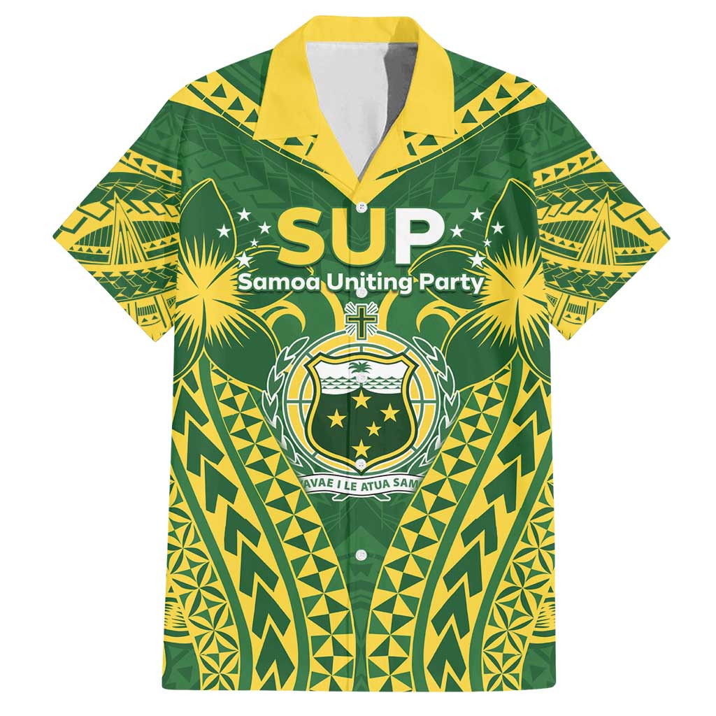 Samoa SUP Family Matching Off Shoulder Short Dress and Hawaiian Shirt Samoan Coat Of Arms - Polynesian Pride
