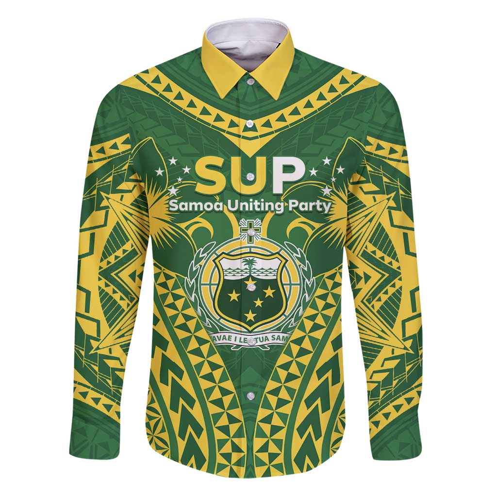 Samoa SUP Family Matching Puletasi and Hawaiian Shirt Samoan Coat Of Arms - Polynesian Pride