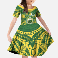 Samoa SUP Family Matching Summer Maxi Dress and Hawaiian Shirt Samoan Coat Of Arms - Polynesian Pride