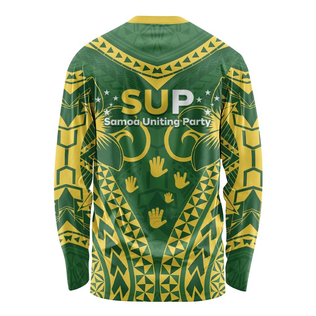 Samoa SUP Long Sleeve Shirt Samoan Coat Of Arms LT05 - Polynesian Pride