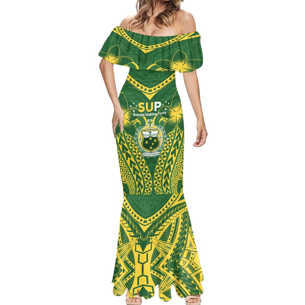 Samoa SUP Mermaid Dress Samoan Coat Of Arms - Polynesian Pride