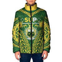 Samoa SUP Padded Jacket Samoan Coat Of Arms LT05 Men Green - Polynesian Pride