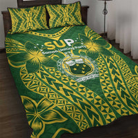 Samoa SUP Quilt Bed Set Samoan Coat Of Arms - Polynesian Pride