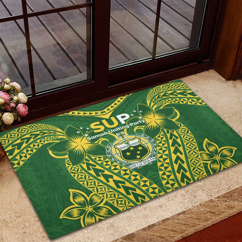 Samoa SUP Rubber Doormat Samoan Coat Of Arms LT05 - Polynesian Pride