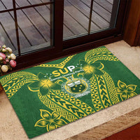 Samoa SUP Rubber Doormat Samoan Coat Of Arms LT05 - Polynesian Pride