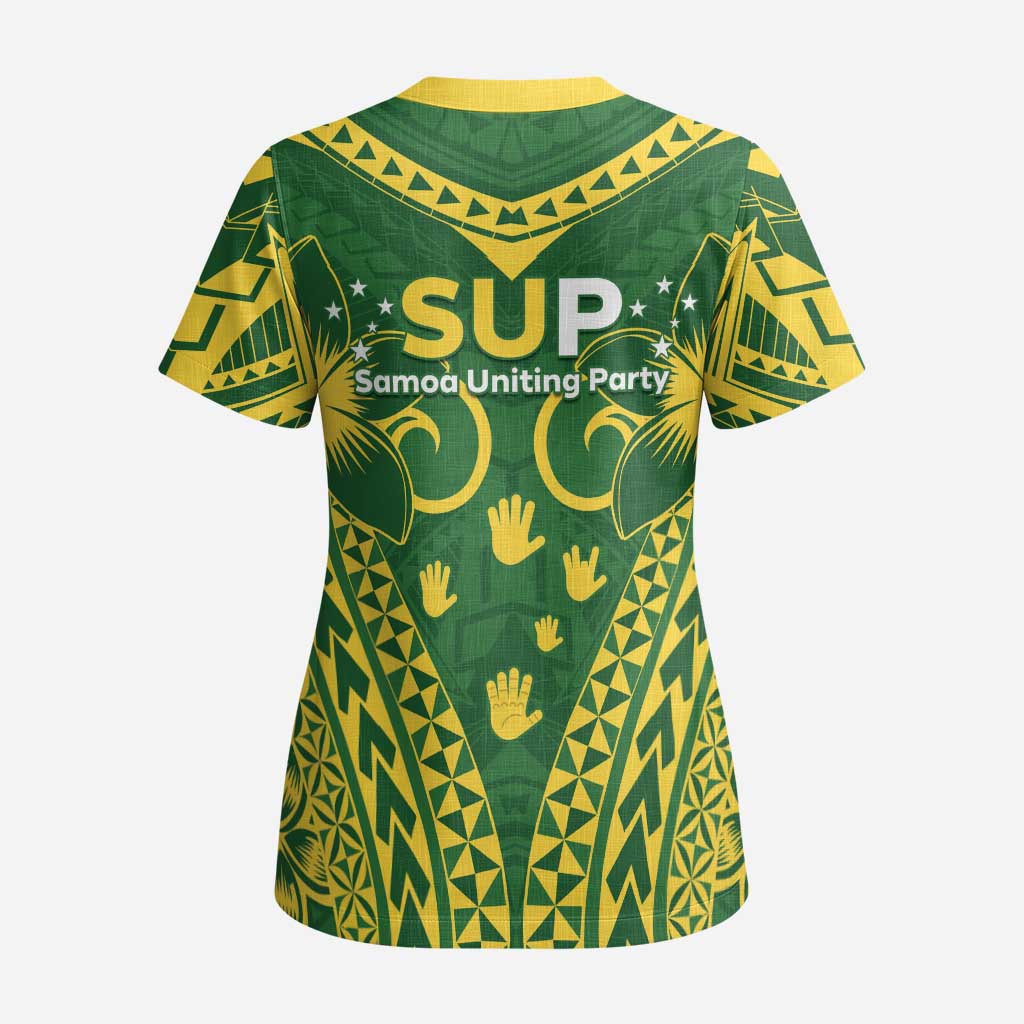 Samoa SUP Scrub Top Samoan Coat Of Arms LT05 - Polynesian Pride