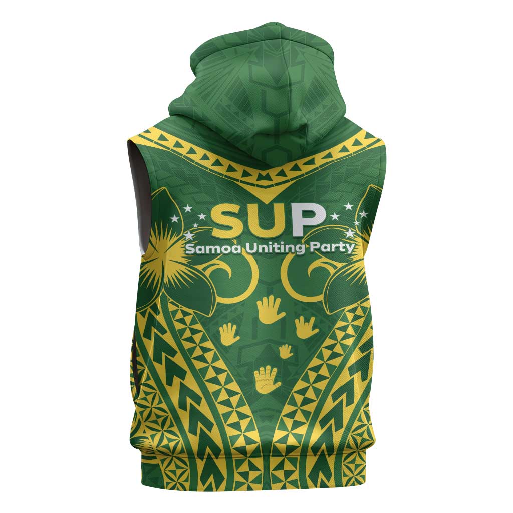 Samoa SUP Sleeveless Hoodie Samoan Coat Of Arms LT05 - Polynesian Pride