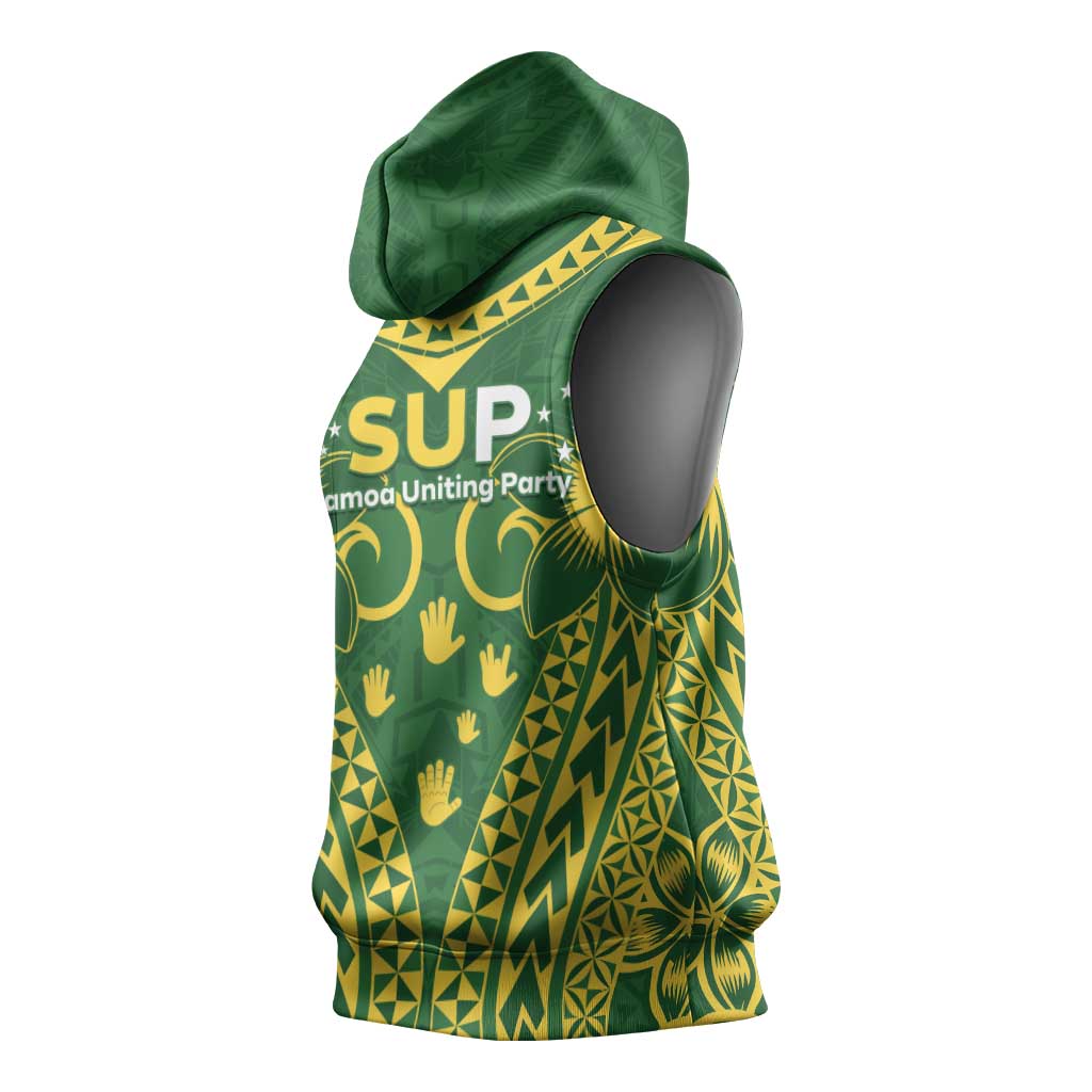 Samoa SUP Sleeveless Hoodie Samoan Coat Of Arms LT05 - Polynesian Pride