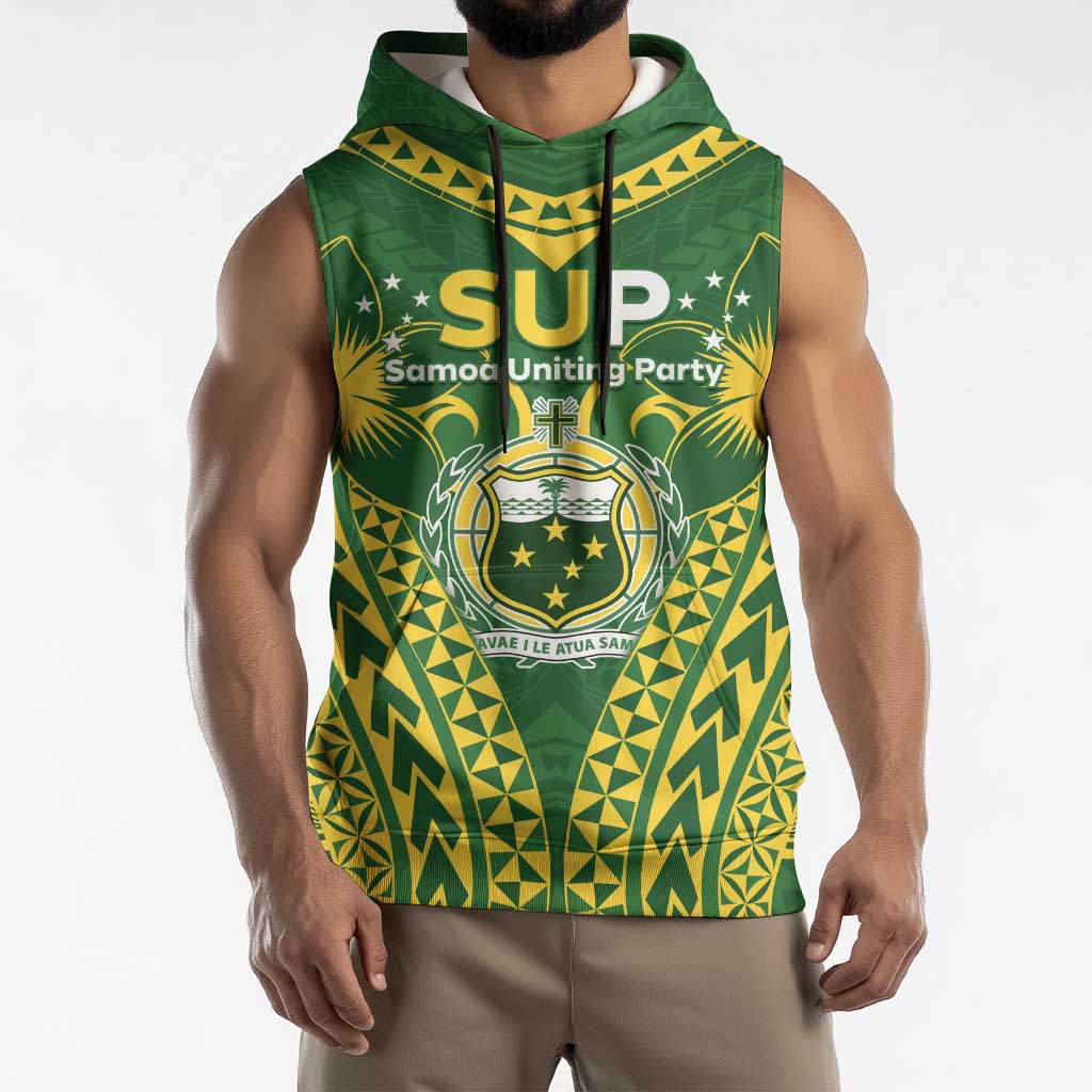Samoa SUP Sleeveless Hoodie Samoan Coat Of Arms LT05 - Polynesian Pride