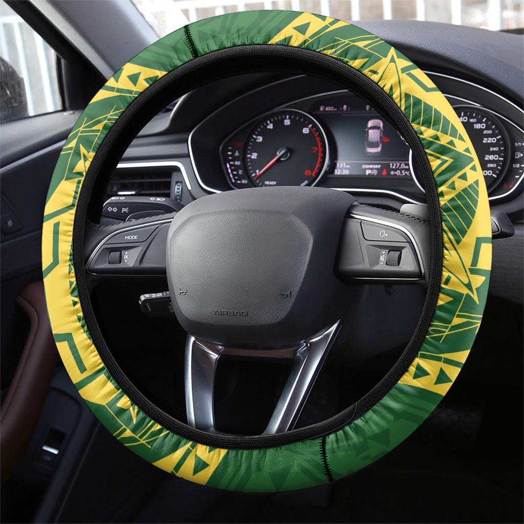 Samoa SUP Steering Wheel Cover Samoan Coat Of Arms LT05 - Polynesian Pride