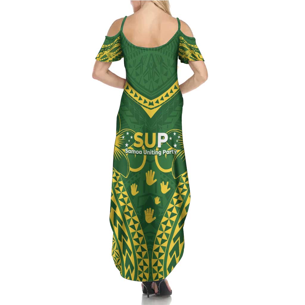 Samoa SUP Summer Maxi Dress Samoan Coat Of Arms - Polynesian Pride
