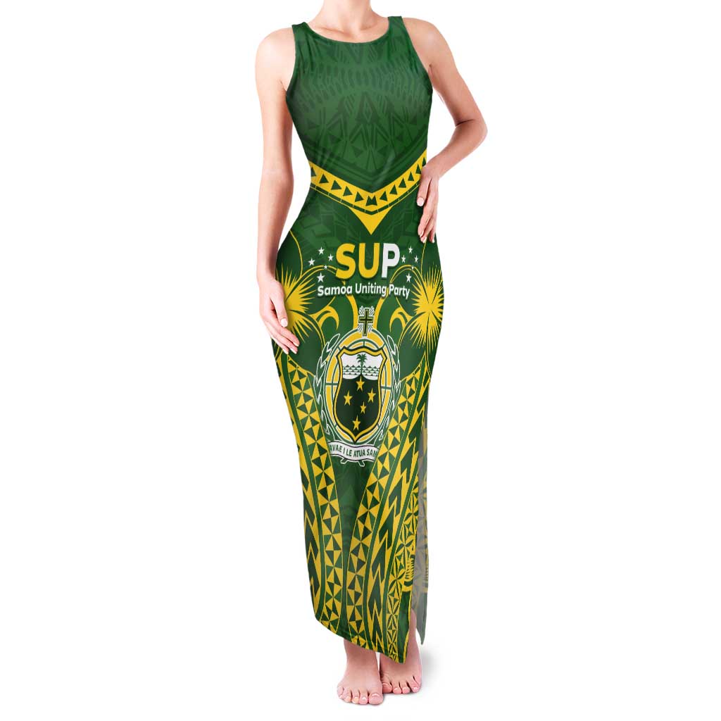 Samoa SUP Tank Maxi Dress Samoan Coat Of Arms - Polynesian Pride