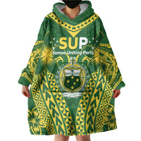 Samoa SUP Wearable Blanket Hoodie Samoan Coat Of Arms LT05 - Polynesian Pride