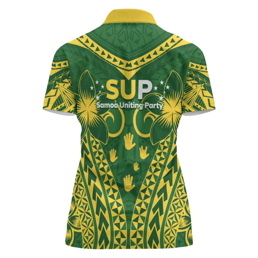 Samoa SUP Women Polo Shirt Samoan Coat Of Arms - Polynesian Pride