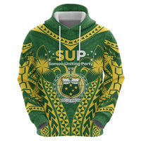 Samoa SUP Zip Hoodie Samoan Coat Of Arms - Polynesian Pride