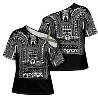 Philippines Igorot Tribal Art Tattoo Black Cross Shoulder Shirt - Polynesian Pride