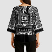 Philippines Igorot Tribal Art Tattoo Black Kimono Sleeve Blouse - Polynesian Pride