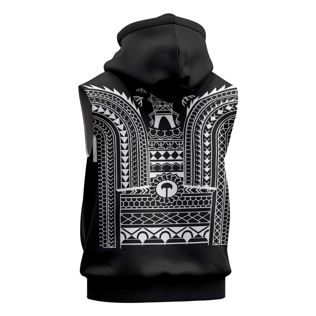 Philippines Igorot Tribal Art Tattoo Black Sleeveless Zip Hoodie - Polynesian Pride