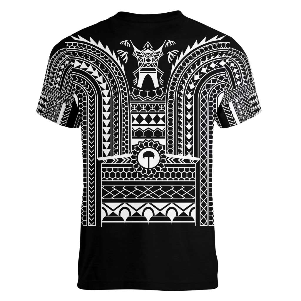 Philippines Igorot Tribal Art Tattoo Black Women V-Neck T-Shirt - Polynesian Pride