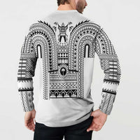 Philippines Igorot Tribal Art Tattoo White Button Sweatshirt - Polynesian Pride