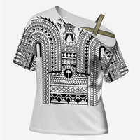 Philippines Igorot Tribal Art Tattoo White Cross Shoulder Shirt - Polynesian Pride