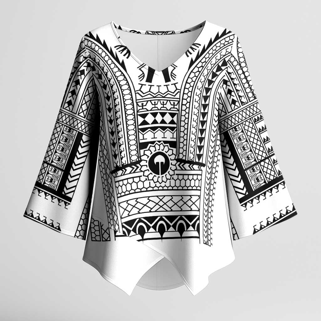 Philippines Igorot Tribal Art Tattoo White Kimono Sleeve Blouse - Polynesian Pride