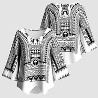 Philippines Igorot Tribal Art Tattoo White Kimono Sleeve Blouse - Polynesian Pride